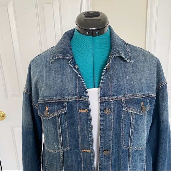 Express Womens Jean Jacket size Large - Picture 3 of 11
